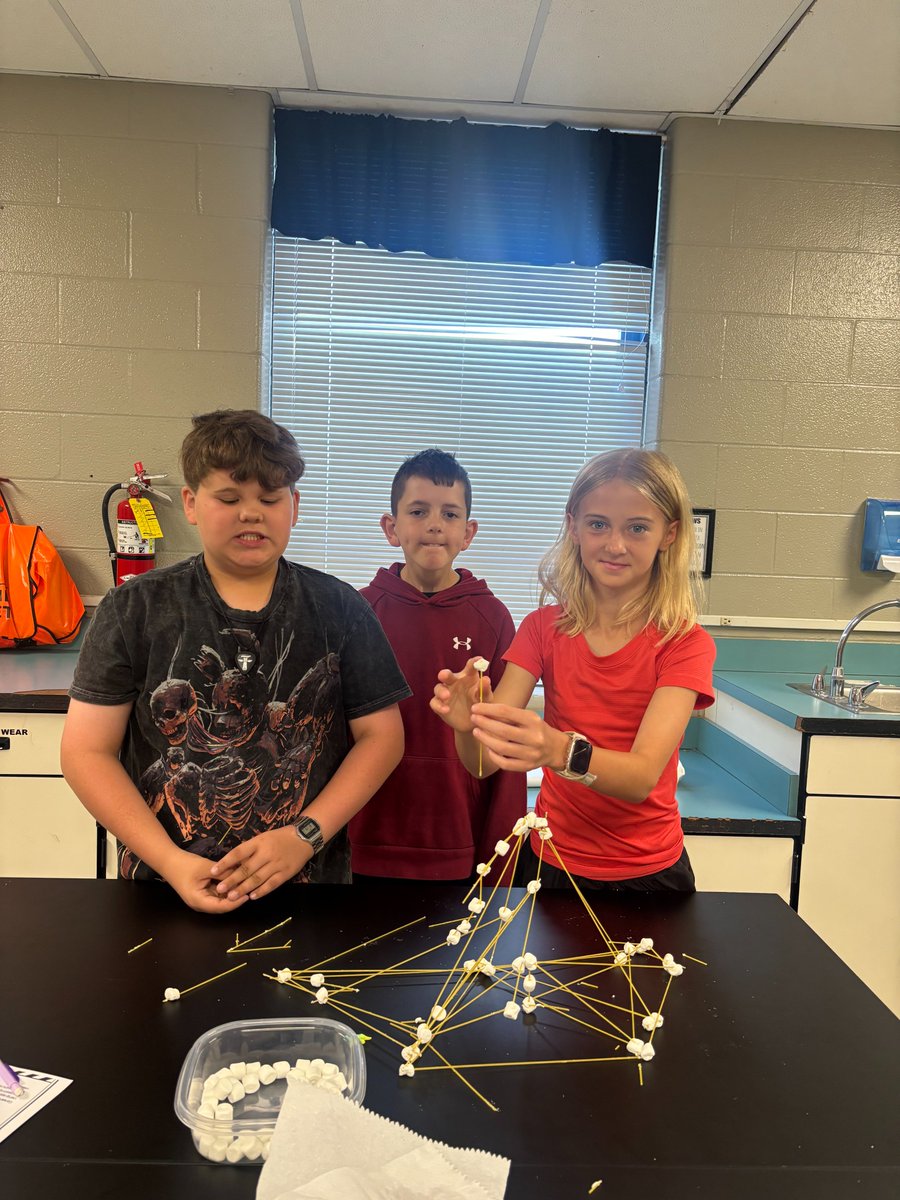 LPS53MiddleSS's tweet photo. Our 6th grade science class enjoyed building marshmellow towers! https://t.co/8FY0HGZm9Y
