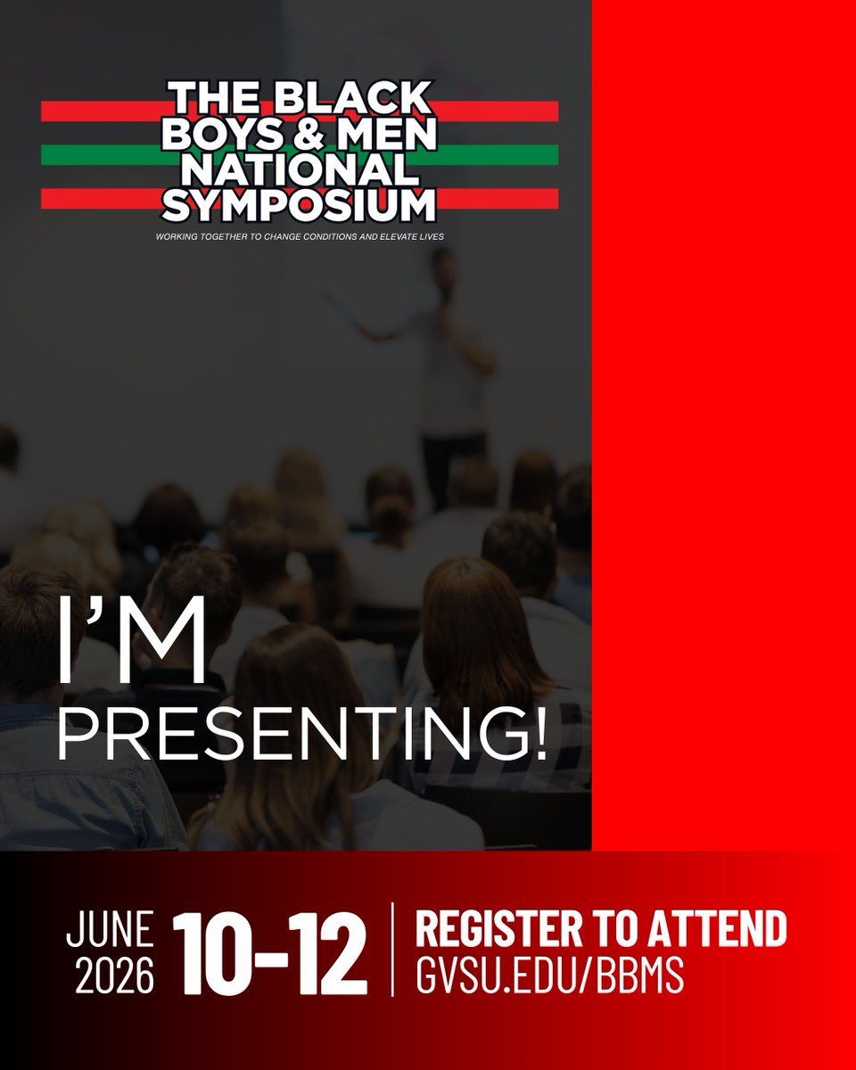 StarrCommon's tweet photo. We're excited to present at the 5th Annual Black Boys &amp; Men National Symposium, June 10–12 in Battle Creek!

Join educators, scholars, practitioners, community leaders, and students from across the country!

Learn more and register: https://t.co/ez5sbrNivJ https://t.co/IzCKh9OR5T