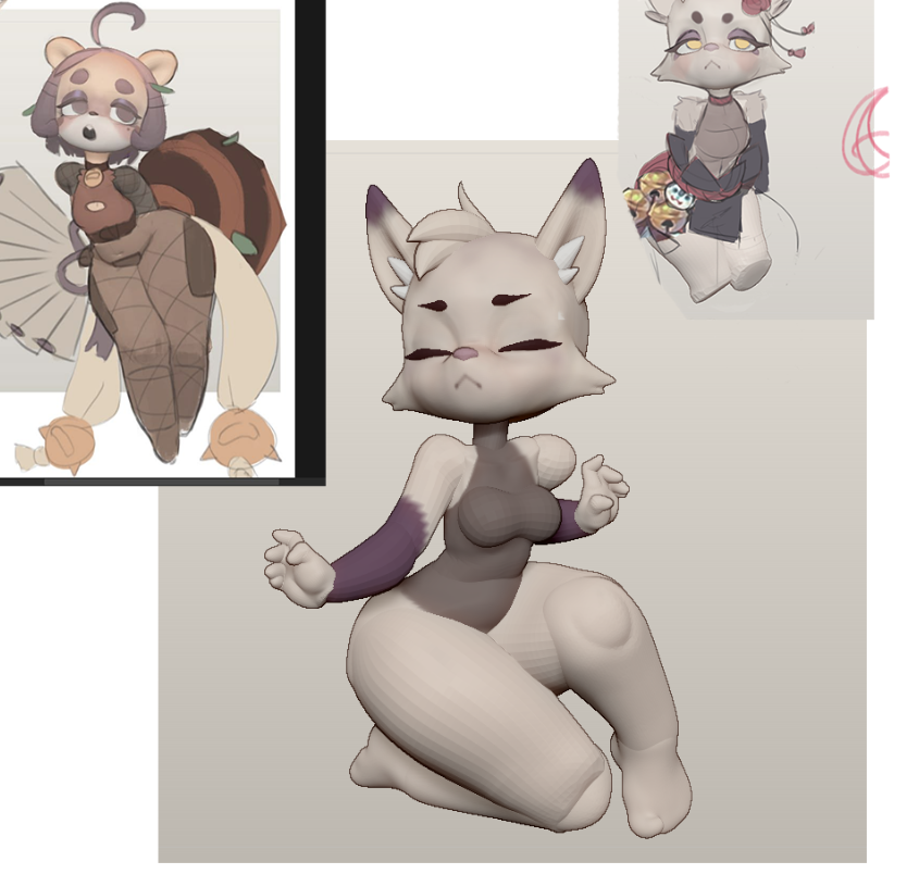 Remanance's tweet photo. Another lil 3d noodle im gonna paintover soon✨ https://t.co/d2GVnNAkz6