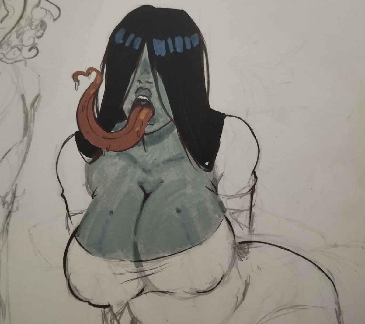 NinjaBuchada's tweet photo. Sketch #artㅤㅤㅤㅤ #artist #nsfwtwtًً #OCㅤㅤ #fypシ゚viral #fyy https://t.co/lYjKx5BxkR