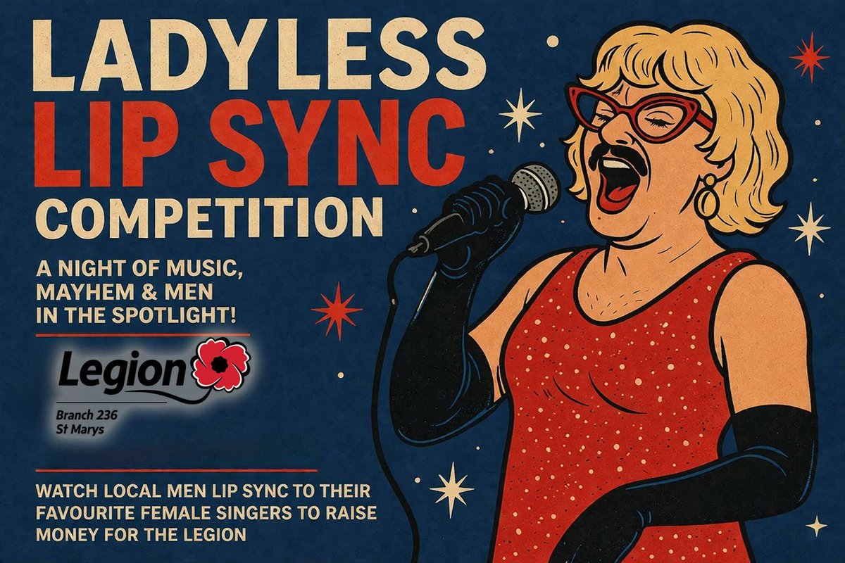 RCL236StMarys's tweet photo. Get ready for our annual night of music, mayhem, and men in the spotlight!

Friday, June 7 Doors open at 6 PM

Come early to get a seat as it fills up fast!!
Bring some cash for voting, and get ready for a hilarious night of entertainment! 
#RCL236 #StMarysOn #Comedy https://t.co/WVFA4z3P9U