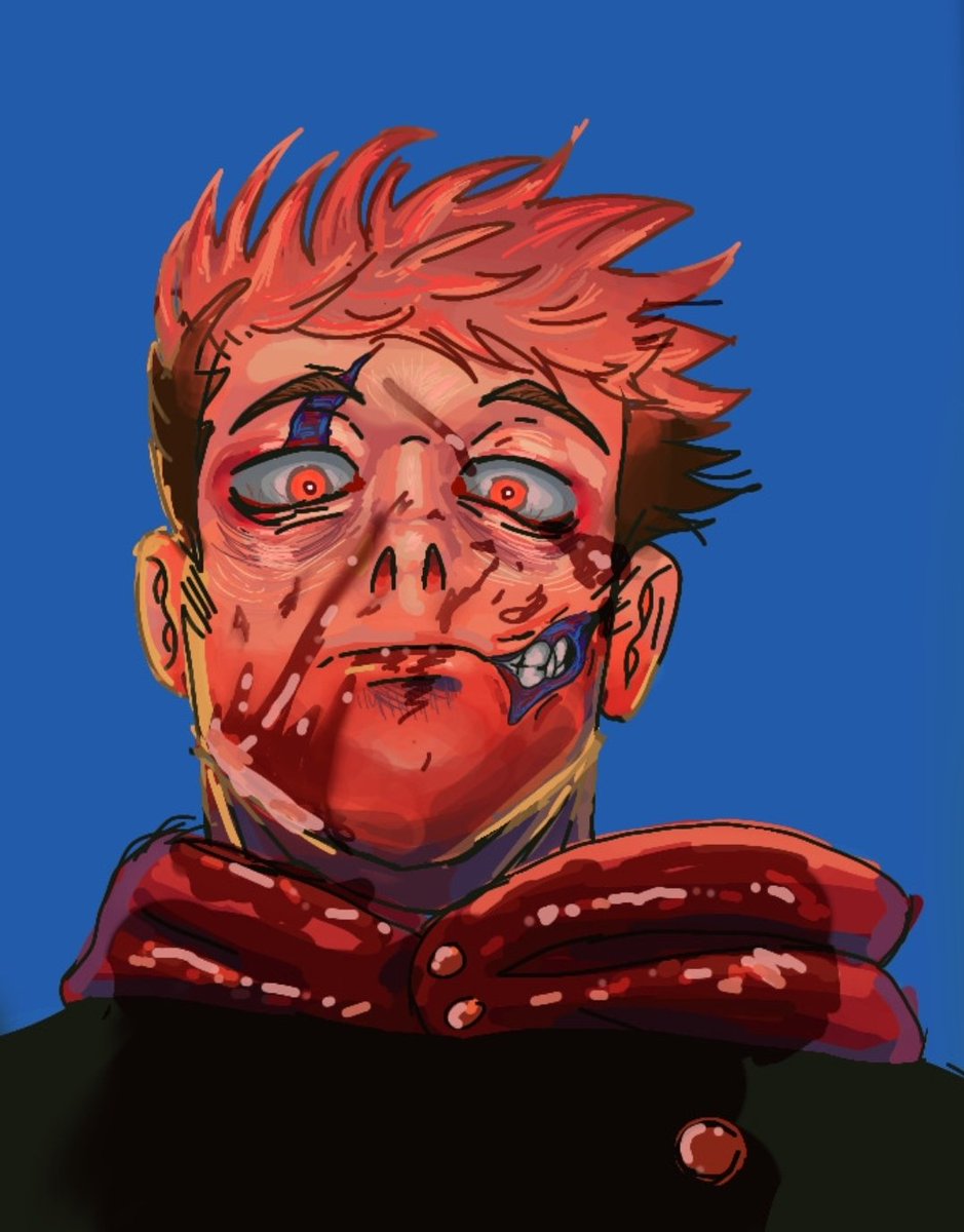 Kketamineshot's tweet photo. The lone tiger. (Featuring close up and no blood version) #jjk #yuuji https://t.co/IFwokcFGeK
