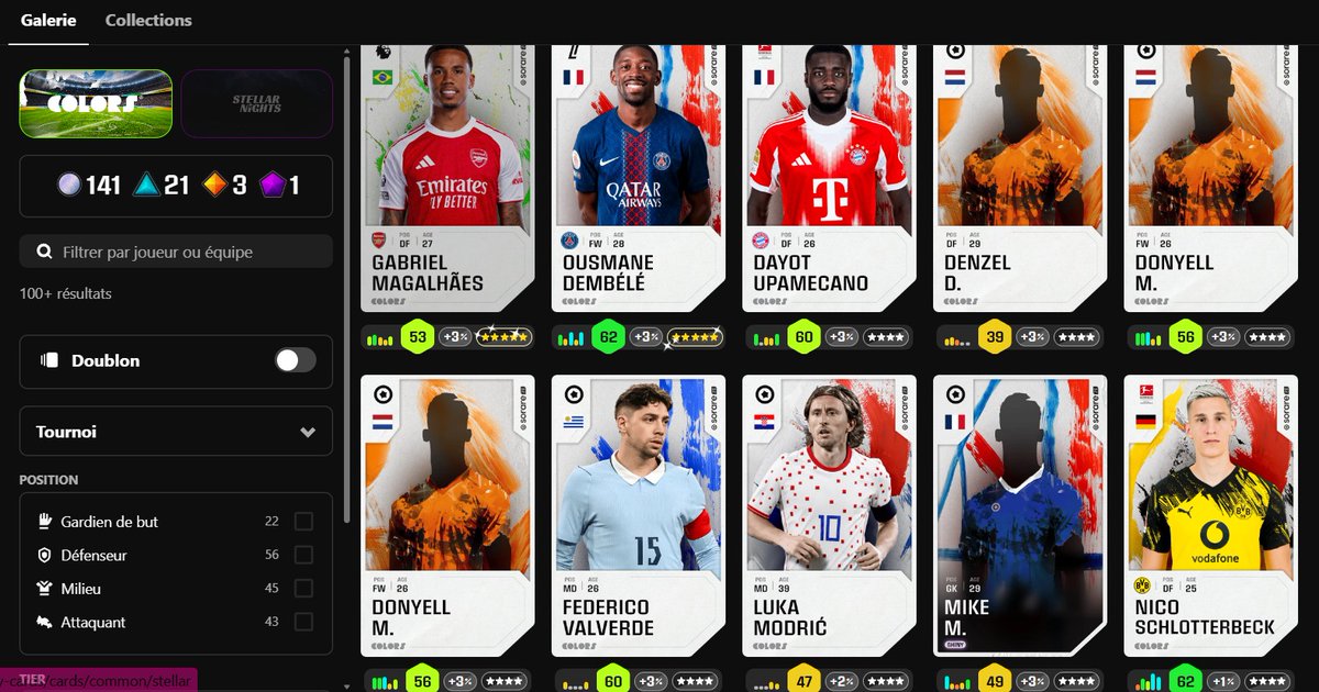 Propitek1's tweet photo. Cherche une squad pour
@sorare

Voici qq unes de mes cartes et je compte racheter qq packs https://t.co/7NIteKGhJx