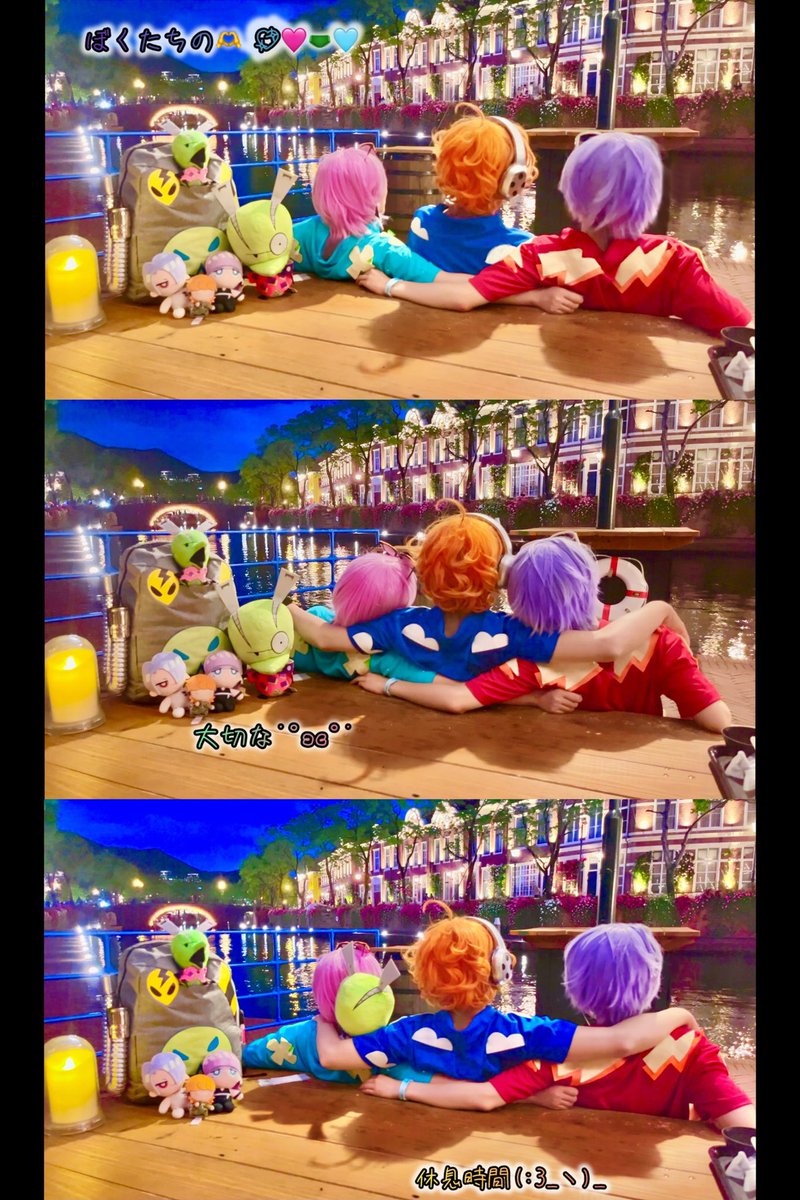 VictorkaitoD's tweet photo. ⚠️ コス プレ注意
🆕パンスト
（ポリポリ兄弟とブリーフ君とチャックで晩御飯🍴🎇 インデペンデンス・ディック回
衣装合わせ(ง ˙˘˙ )ว）
🩵 ポリエステル @az___lli 
💖ポリウレタン @Dian_0117 
🩲 ブリーファス・ロック
🤐チャック
（時として  僕らも休みが 必要だ🌈✨️）
#paswg https://t.co/2weHcV4Wij