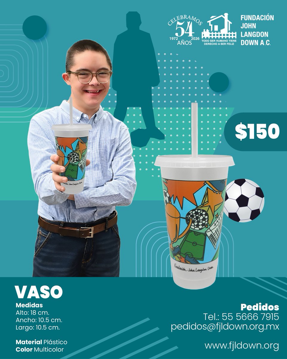 FJLDown's tweet photo. ¡La fiesta del fútbol ya se vive en la Fundación John Langdon Down! ⚽️💙
Más que un artículo edición especial, cada uno de nuestros productos es una oportunidad de sumarte a nuestra causa. 

📱5556668580
📧 pedidos@fjldown.org,mx

#mundial #sindromededown https://t.co/21Fb3FOKYu