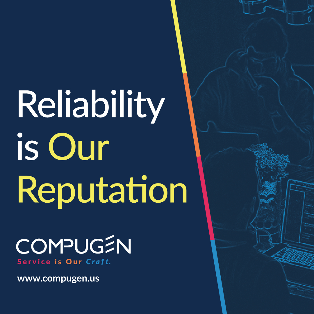CompugenUS's tweet photo. Reliability is Our Reputation 

We do what we say, and we stand behind our work. Consistency builds confidence in our clients, our teammates, and our craft. Reliability isn’t a one-time promise, it’s a discipline; practiced, refined, and proven with every interaction. https://t.co/mrRO1BVTLY
