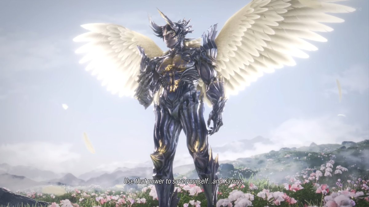 Mathus_K's tweet photo. In Tekken 8, Jin facing his dark side and accepting atonement for his sins wasn't enough to defeat the Devil. Only after receiving a lily, symbolizing innocence, spiritual divinity, and rebirth across many cultures does he then ascend into an angel 🪽

https://t.co/Nnj7hc3RCI https://t.co/qjo0pGYDIH