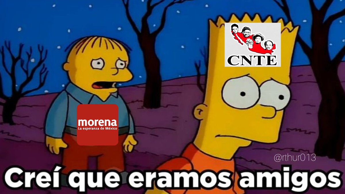 rthur013's tweet photo. Después de que eran uña y mugres la CNTE le está haciendo la vida imposible y cobrándole factura a MORENA, bien dice el dicho...
“Cria Chairos y te saquearan los Oxxo's”

Hice un Meme 😂😂😂😂 https://t.co/MofsmMA4px
