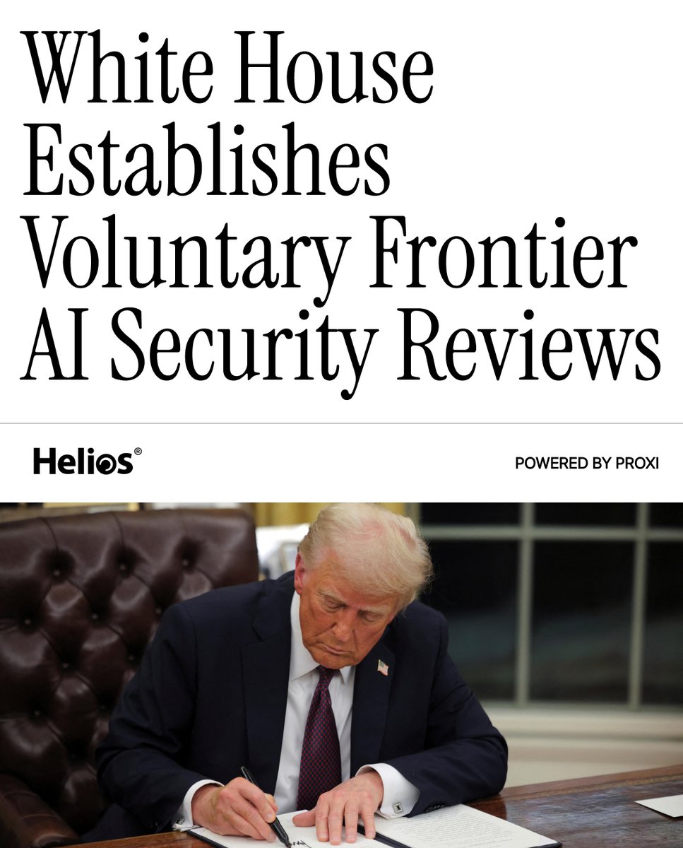 HeliosIntel's tweet photo. The White House has issued an executive order focused on AI cybersecurity and advanced AI model security. The order directs federal agencies to strengthen cyber defenses, expand access to AI-enabled security tools, support critical infrastructure protection, and establish a voluntary framework for collaboration between government and AI developers on evaluating advanced models before release. The policy emphasizes balancing AI innovation with cybersecurity readiness and national security priorities. To learn more about AI policy, cybersecurity, and emerging technology trends, visit our website using the link in our bio.