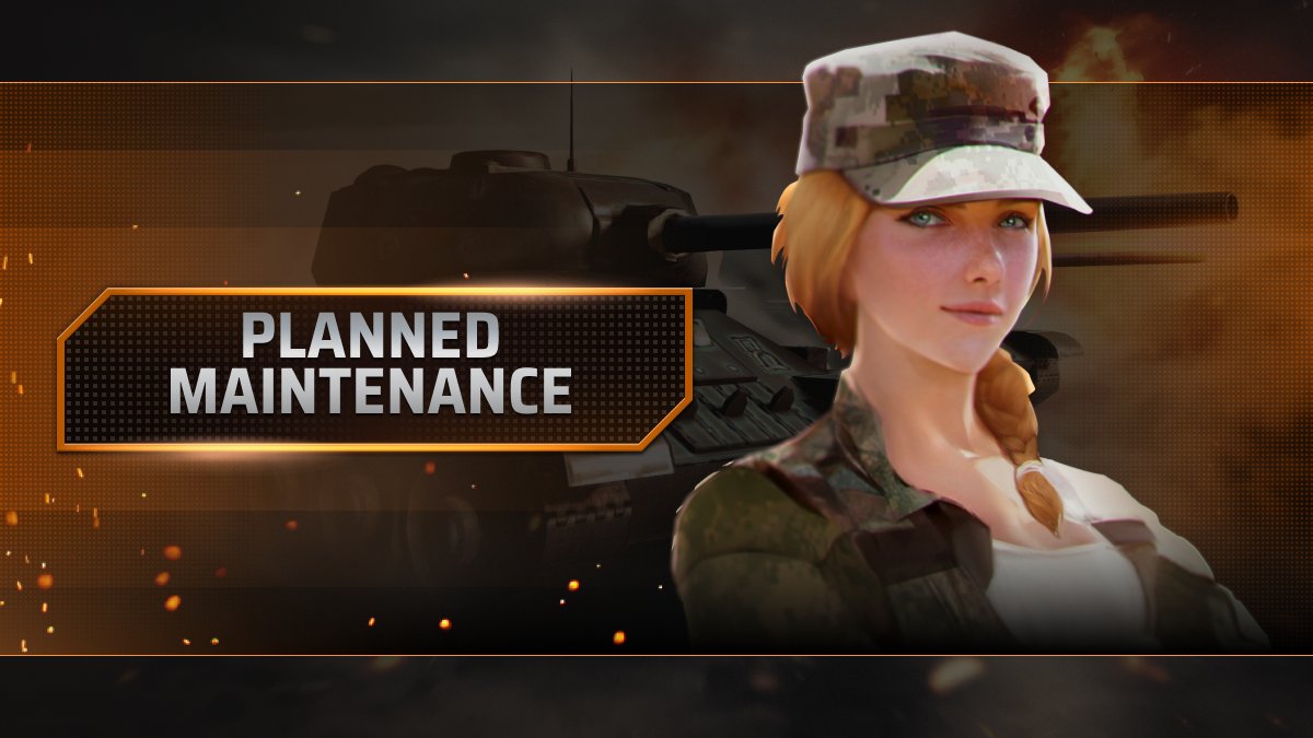 PlayWarMachines's tweet photo. Commanders,

War Machines will go under planned maintenance this Monday, June 8 at 10 AM UTC, and it will last for approximately one hour.

Thank you for your understanding! https://t.co/W2dhxG5Ssp