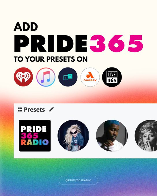 MadonnaRecords's tweet photo. .@Madonna's "Love Sensation" - Track 8 from Confessions II - *TOMORROW* right here on Pride365 Radio the second it's released (clear your afternoon)! 

Save @pride365radio_  as a preset now on iHeart & Apple Music!!