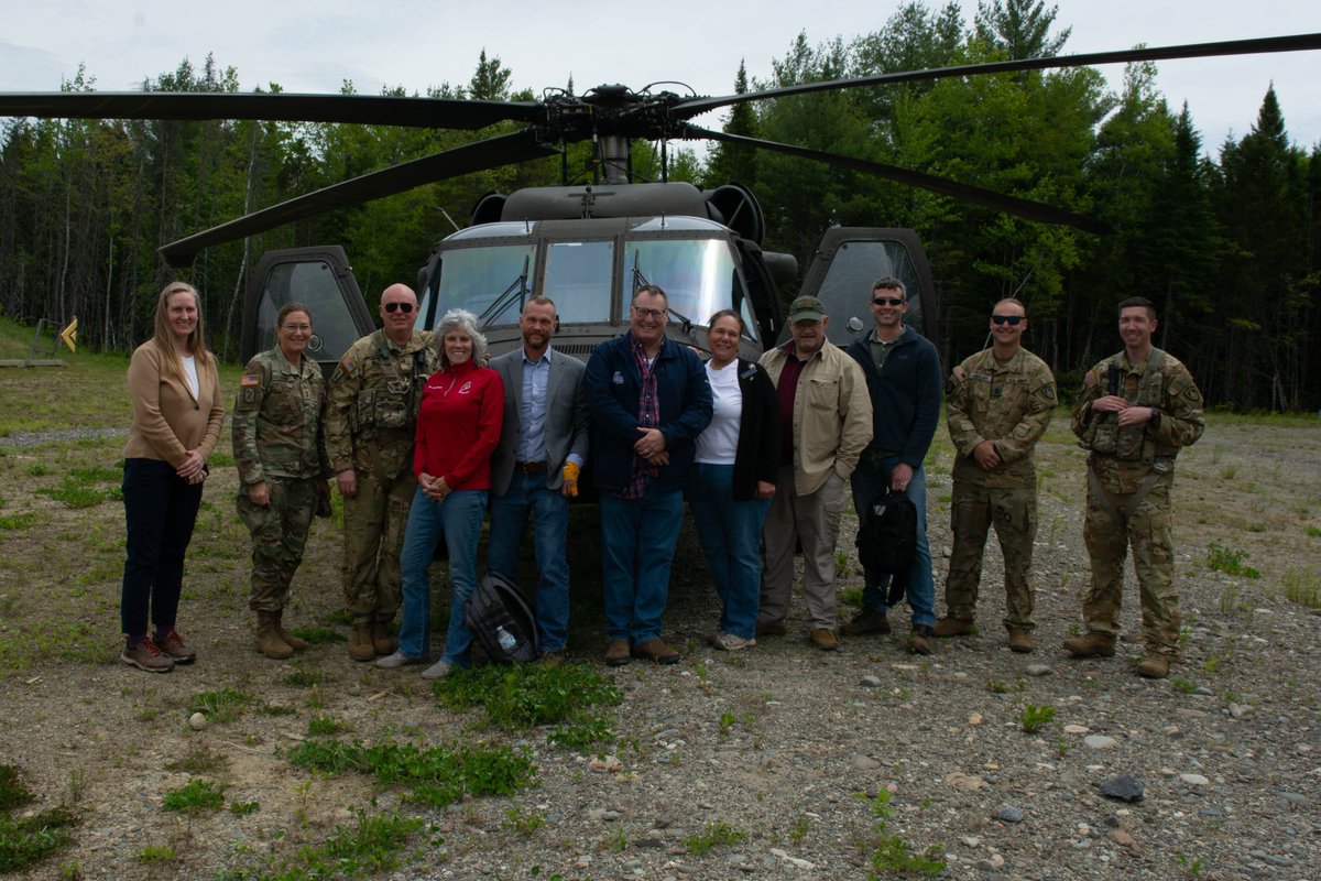 GuardMaine's tweet photo. Yesterday, members of the Maine Legislature's Veterans and Legal Affairs Committee and Veteran's Caucus took a ride on a Blackhawk to the Lola-Dana Training Area, 101st Air Refueling Wing, and Army Aviation Support Facility. #Maine #Community #Military #Support https://t.co/qV1sUokk0F