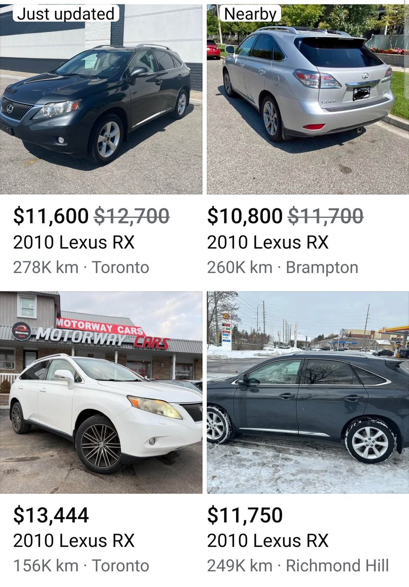 Millishield01's tweet photo. I really wish to educate people around be about what it takes to be an importer of cars.
Now here is another social engineering. 
As an importer, which of the following RX 350 ,2010 will you buy to come and resell in Nigeria.
Kindly say the reason of your choice also. https://t.co/TUFzbVW6tj