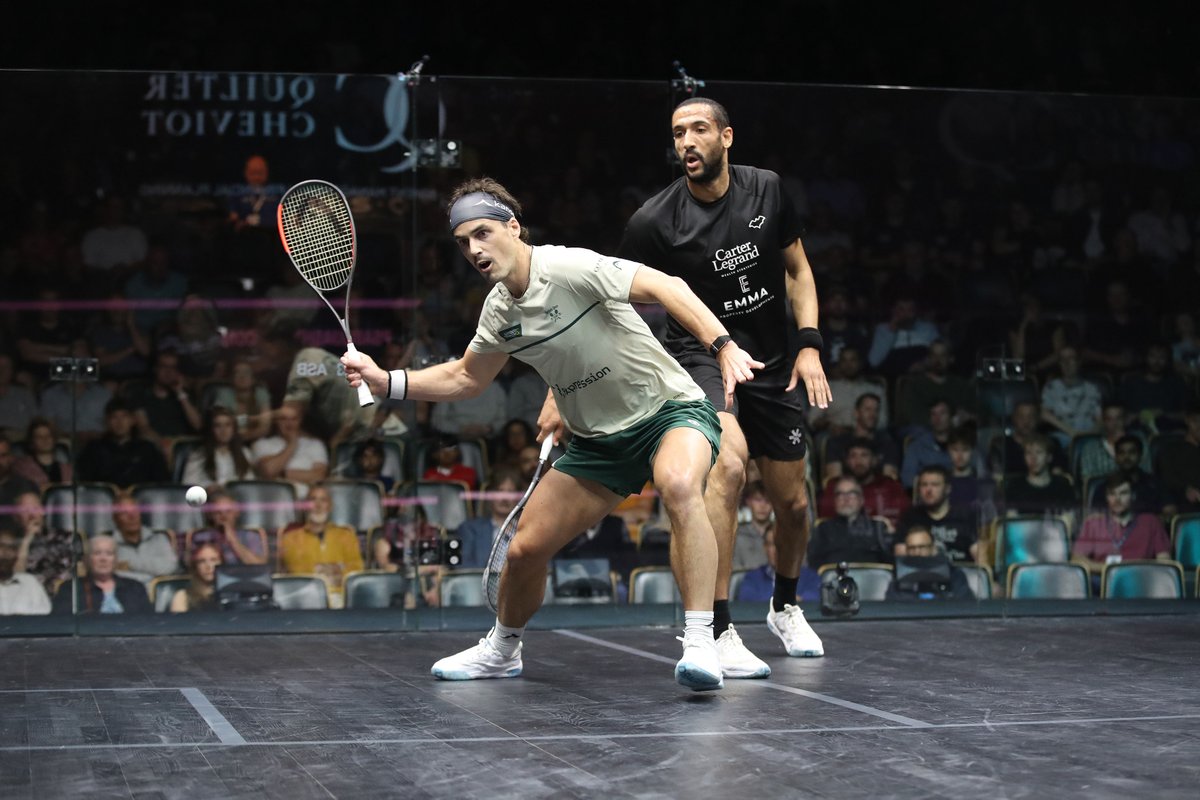 BritOpenSquash's tweet photo. Result: Men's Round Three  

🇳🇿 [2] @paulcollsquash beats Declan James 🏴󠁧󠁢󠁥󠁮󠁧󠁿
3-0: 11-5, 11-5, 11-7 (43m)

 #BritOpenSquash https://t.co/B2HDuVsPF4