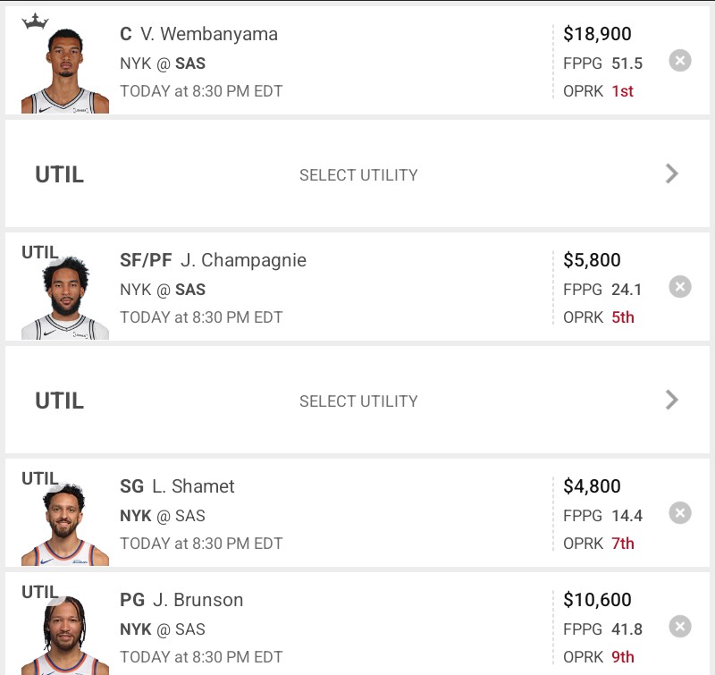 FatalDFS's tweet photo. #NBA ⛹🏾⛹🏻‍♂️ #DFS #DK #DRAFTKINGS #Gambling𝕏 #Porvida #AlwaysKnicks GAME 1 NBA FINALS 🏆 https://t.co/p8dBOn4LOZ