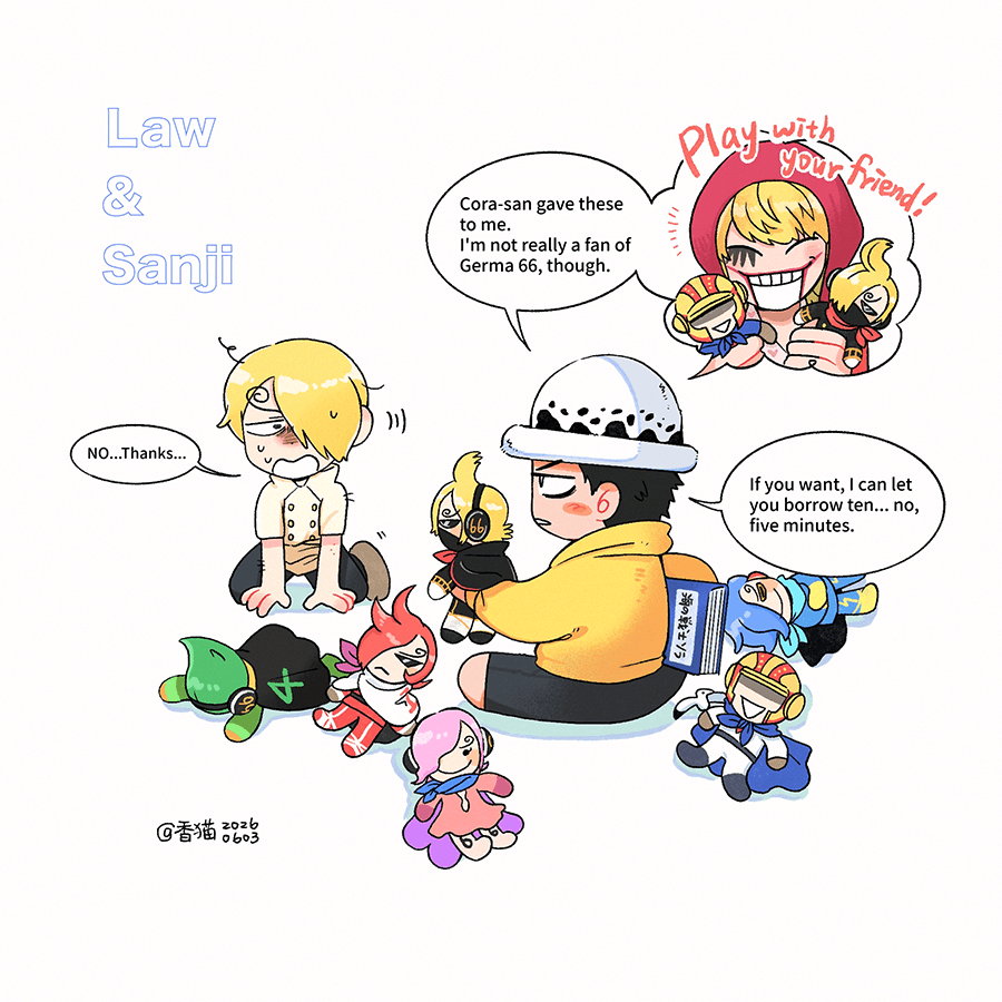 BananacatHp's tweet photo. ロー &amp; サンジ 👶 https://t.co/nApH8u8R4L