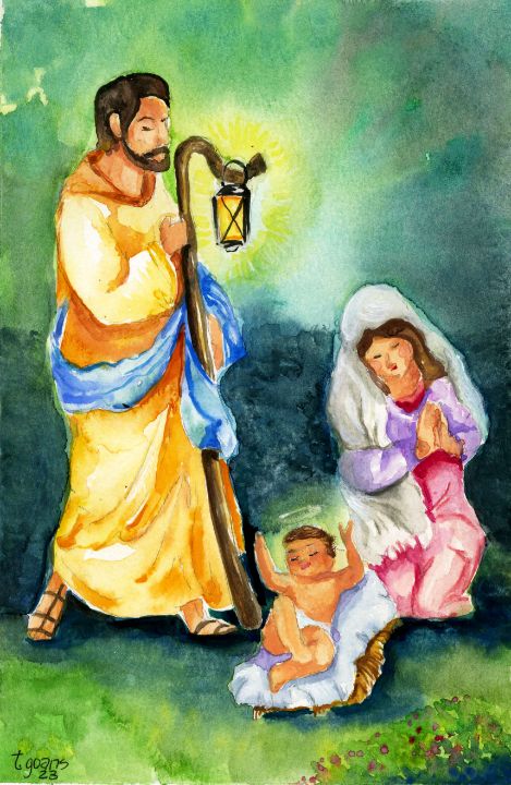 GoansArtRoom's tweet photo. Art of the Day! "Jesus is Born". Buy at: https://t.co/hkR42PhTVv https://t.co/GgkZgLfhzG