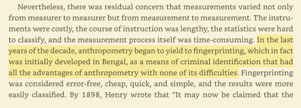 TheEmissaryCo's tweet photo. A colonial British scientist believed that an Indian's intelligence could be determined by the WIDTH OF THEIR NOSE.

For India was ground zero for many early experiments of race science & anthrometry (the measuring of humans) – curiously with missionaries playing an integral role in it.

Edgar Thurston came to India to buttress the massive ethnographic effort – an effort not simply centered on scientific aims but also to fashion laws around ethnicities, further dividing Indians for ease of rule.

Missionaries were integral in Thurston's effort - the measuring and classifying of various Indians. They helped in guiding Thurston to various tribes & castes for measurement and detailed their mores.

Thurston believed that an Indian's intelligence could be determined by the inverse proportion to their nose. He also helped popularize fingerprinting.

Eventually, Thurston's findings helped create the Criminal Tribes Act which rendered various Indians as criminal upon birth, simply due to their caste.

This would cause untoward situations such as the case in Madura. Kallars, a designated criminal tribe, were 40% of those in jail there. British officials pointed to this as an example of the efficiency of the act. However, this was a result of the fact that whenever a crime was reported in Madura, justice became finding a random Kallar & jailing them.