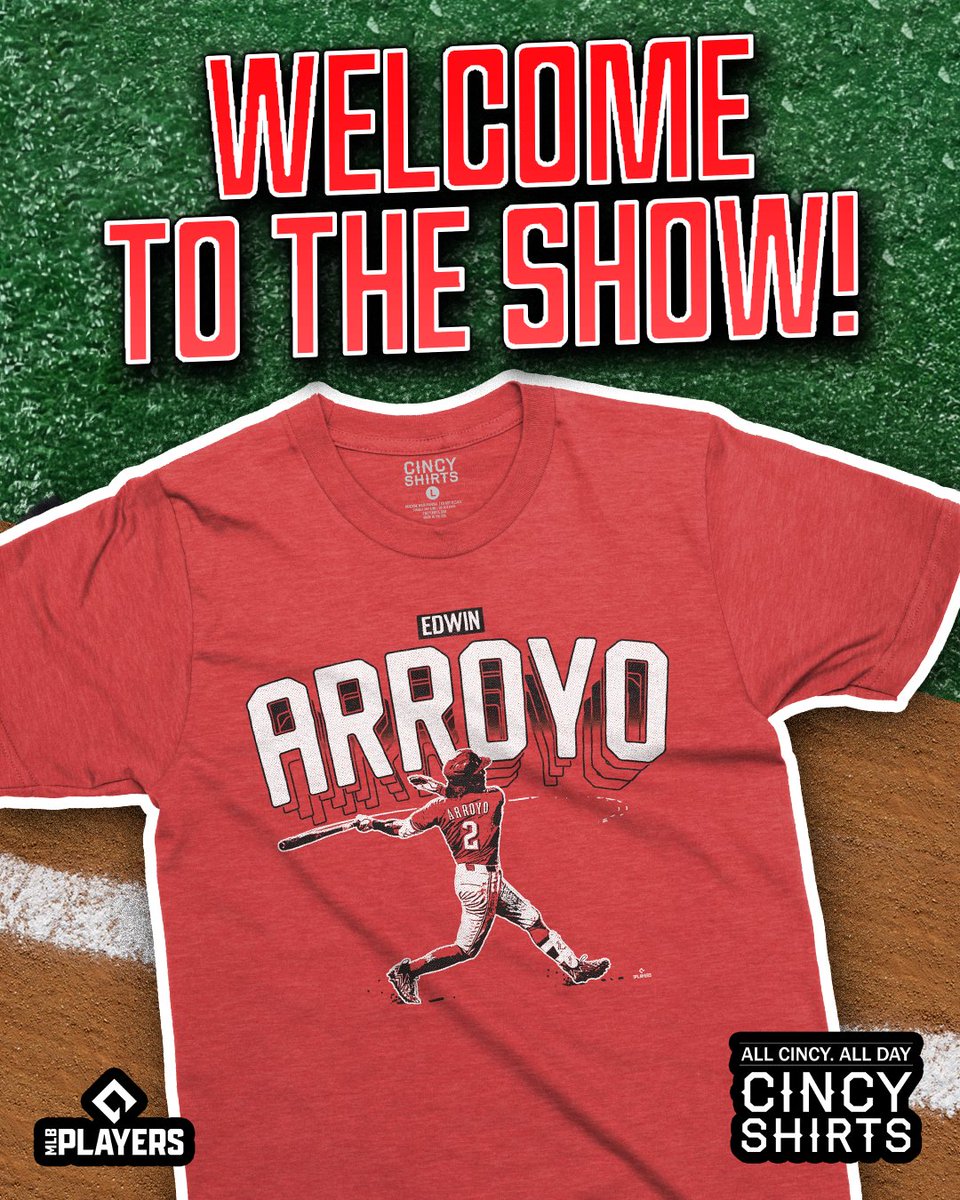CincyShirts's tweet photo. Edwin Arroyo is HERE. 🔴⚾
#EdwinArroyo #WelcomeToTheShow

https://t.co/n9WHjCQ2ZA https://t.co/lSkZFQ05v3