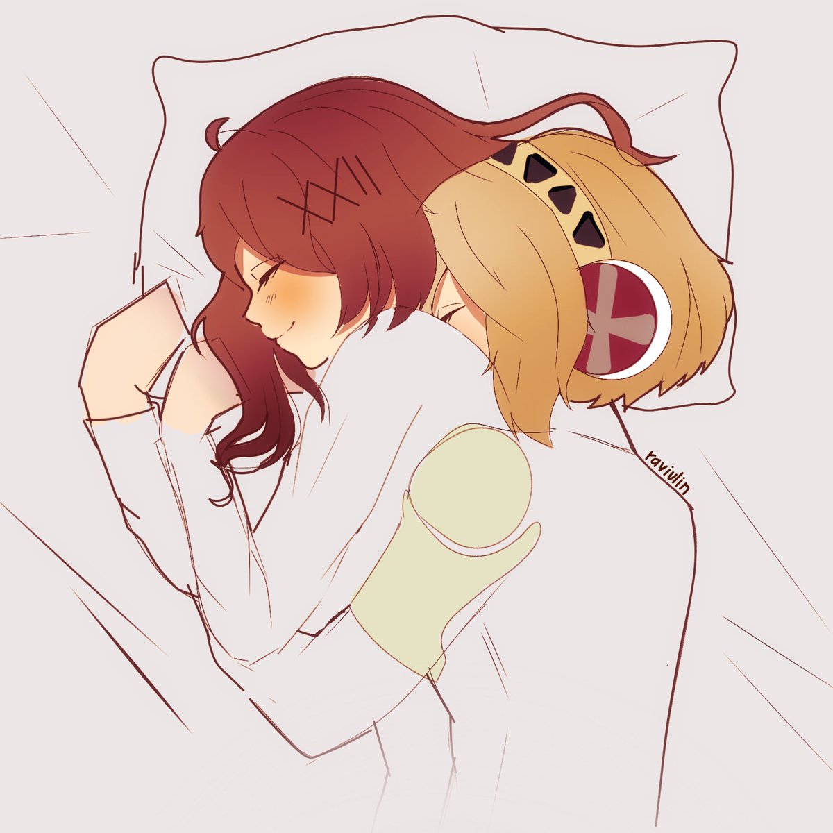 raviulin's tweet photo. #hamugisweek2026 day 2 hamugis cuddle sleepover messy doodle https://t.co/0eopZIISZ2