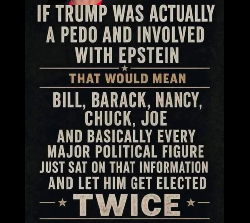 RYboating's tweet photo. The left tried to hide all the Epstein info for years.
🙄
Epstein was a HUGE Dem donor! 

We already know Trump was the one who helped to get him prosecuted. 😉

The left waited until the statute of limitations had long since ran out on their friends, before screaming "Epstein files!"