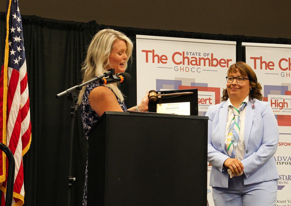 SupervisorCook's tweet photo. Deputy Chief of Staff Dakota Higgins was honored to deliver opening remarks at today’s State of the Chamber event. 

Thank you to the @GHDChamber for championing businesses of all sizes and helping drive economic growth, collaboration and opportunity across the High Desert! https://t.co/rv0Q8nOJDA