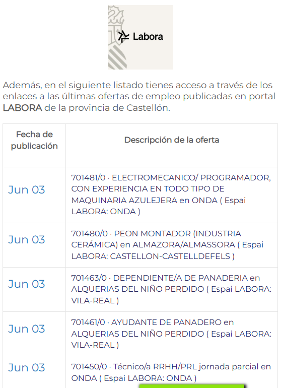 Asopar_CS's tweet photo. 🏬 03/06/2026 👩🦳🖱 Pulsa aquí ↘️ https://t.co/QqrUela1sj 👩🦳¡Descubre nuevas #ofertasdeempleo📜 de #Labora en #Castellón 🧑📲 junto con otras novedades, en el portal📲#APdCS! https://t.co/mVeLxL9EWU