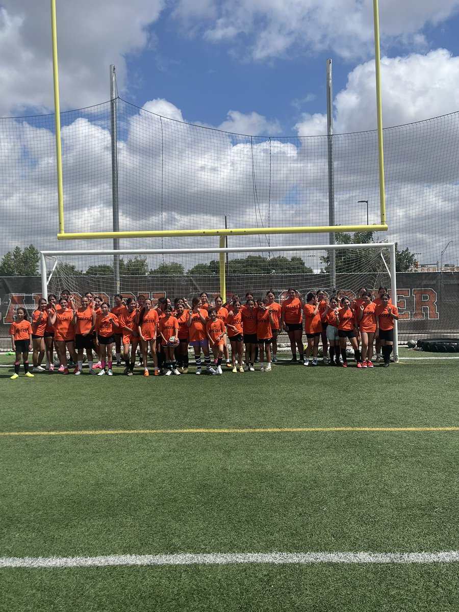 Caprock_Soccer's tweet photo. What a great week of camp! The Caprock community showed up and we are blown away by the turn out! 230+ campers! Our littles even learned the most important lesson for Panhandle high school soccer: we play in anything! We can’t wait till they’re walking the halls of The Rock! https://t.co/4qDJLeUJGM