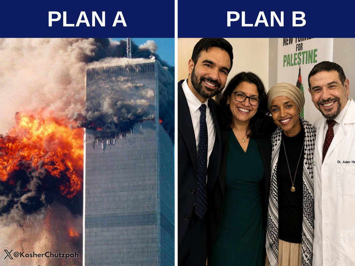 KosherChutzpah's tweet photo. 9/11 was radical Islam's Plan A.

Infiltrating our government is their Plan B — and it's way scarier! https://t.co/tM0ssYvq09