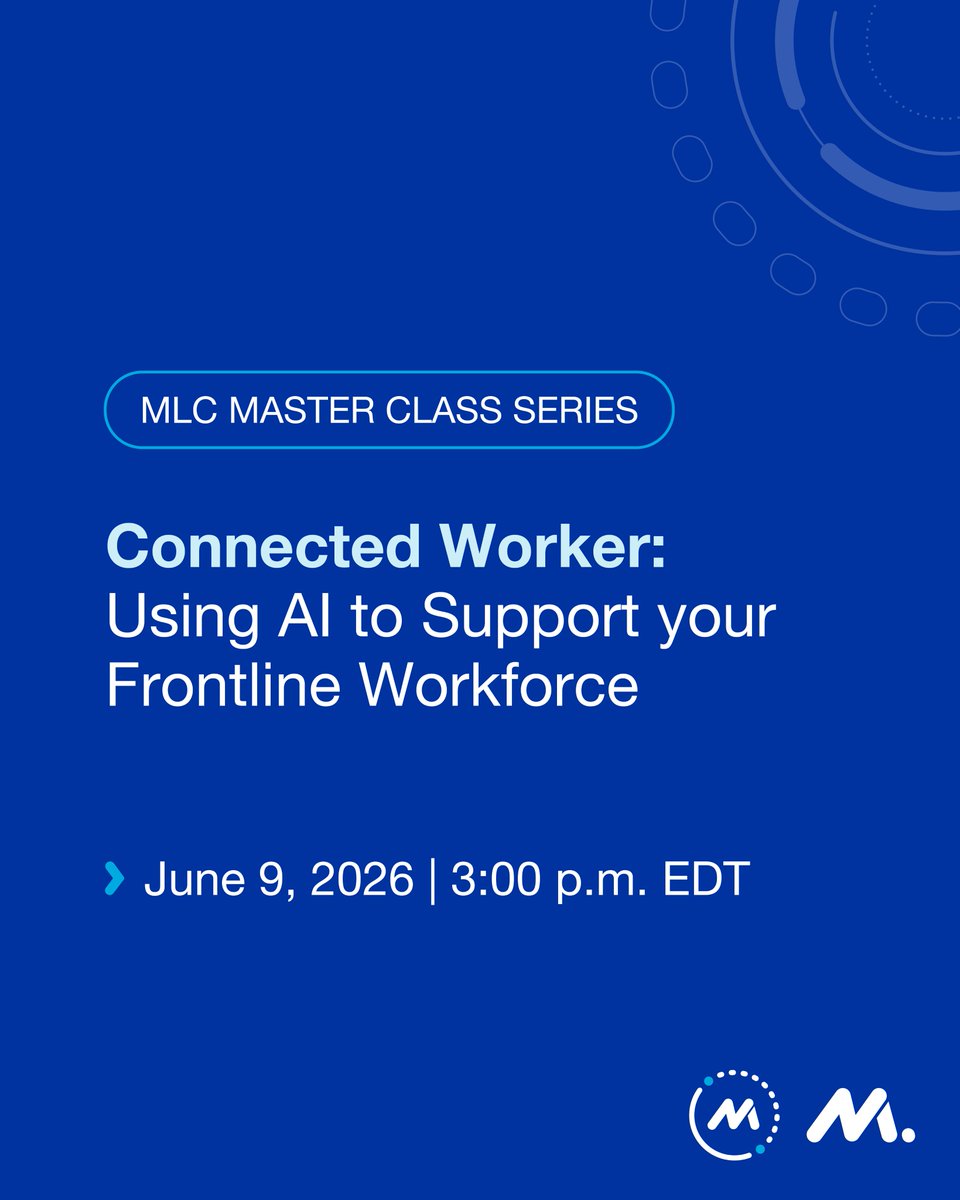 MfgExecutive's tweet photo. When it comes to #AI, what used to be confined to engineers &amp; data scientists is now deployed to support frontlines, leading to better insight &amp; decision-making.

Join #MLCouncil, @3M &amp; @Dozuki to learn how to empower your frontline. Register now:   https://t.co/JImr4SvhA8 https://t.co/rq6rFDBtMT