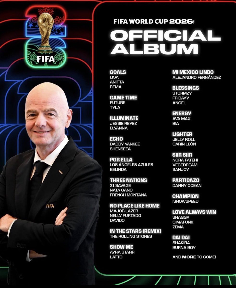 Vickiyo11's tweet photo. FIFA World Cup album out on Friday 🥳 what track are you looking forward to? 👀 https://t.co/89RnHNYYck
