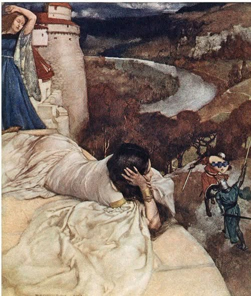 fabiaschi's tweet photo. William Russell Flint Illustrations for Le morte Darthur: the book of King Arthur and of his noble knights of the Round Table https://t.co/vGdYECWBQT