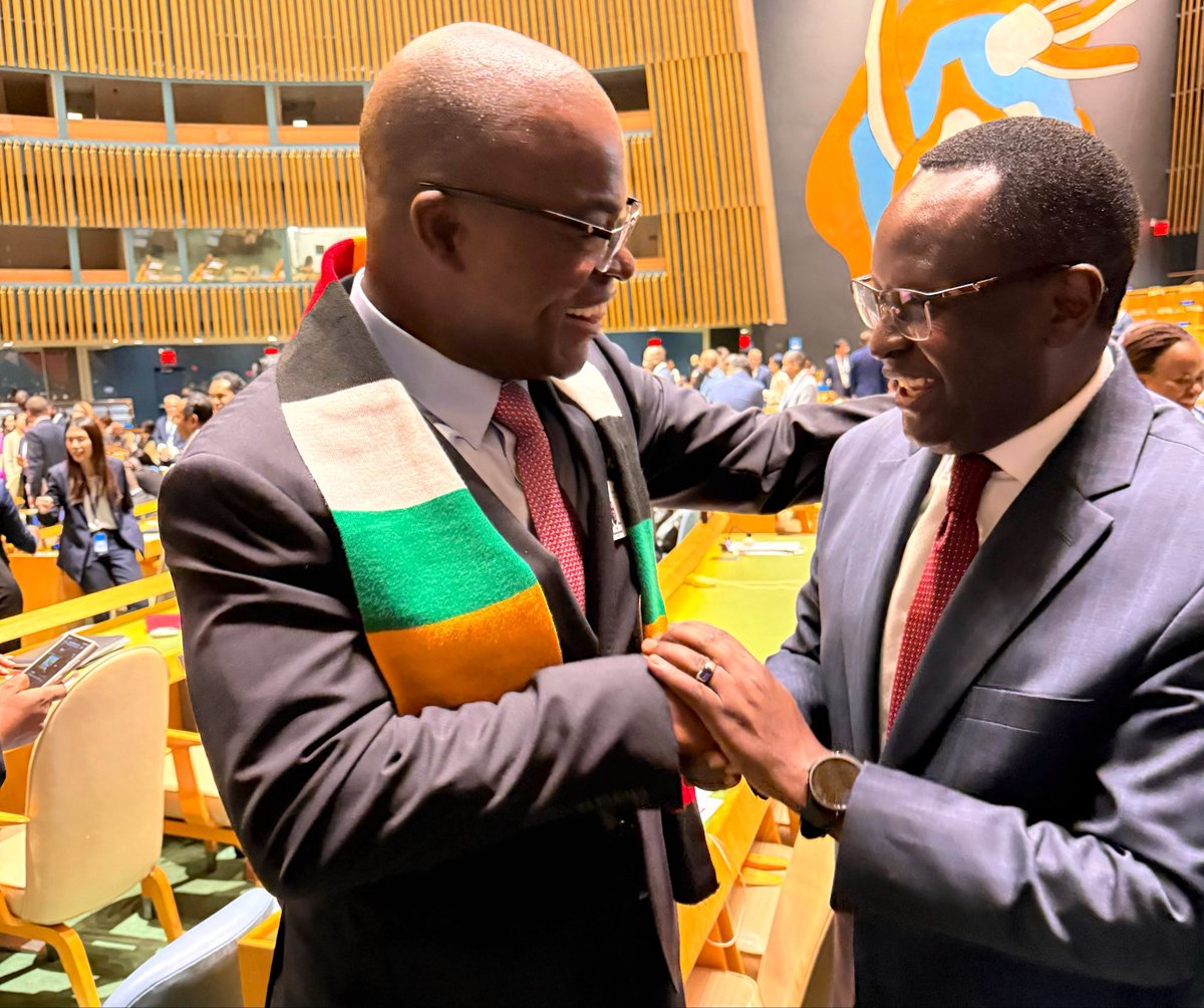 RwandaUN's tweet photo. This morning, Amb. @martin_ngoga cast #Rwanda’s ballot in the #UNGA election of non-permanent members of the Security Council for the term 2027 – 2028.

🇷🇼 Rwanda congratulates the newly elected members and looks forward to working with them to advance international peace and security, strengthen multilateral cooperation, and uphold the principles of the 🇺🇳 Charter.

🇦🇹 Austria | @AustriaUN  🇵🇹 Portugal | @Portugal_UN  🇹🇹 Trinidad and Tobago | @TTUNMission  🇿🇼 Zimbabwe | @zimbabwe_un  🇰🇬 Kyrgyzstan | @KyrgyzMissionUN