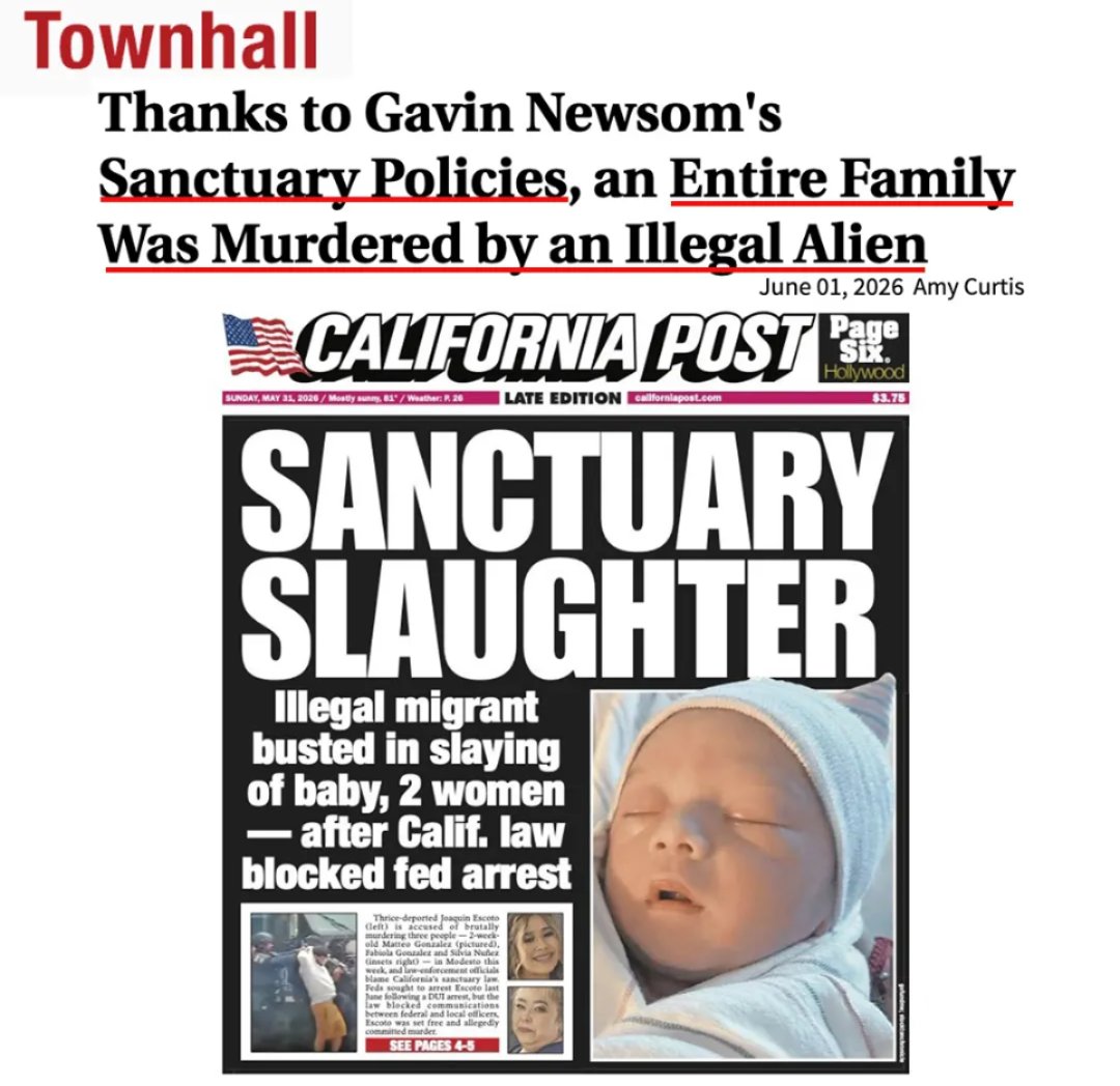 JOTUS66's tweet photo. @GavinNewsom This illegal alien murderer was at least counted in your census so you could claim your stat was "increasing" residents, right?  🖕 https://t.co/lHHatRX0c4