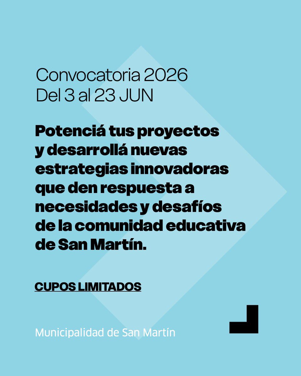 nancycappelloni's tweet photo. En San Martín tenemos una novedad que nos llena de orgullo.

Lanzamos el nuevo Fondo Municipal de Innovación Educativa, para financiar proyectos y estrategias creativas en instituciones educativas de todos los niveles. https://t.co/NxpbWa0Gw9