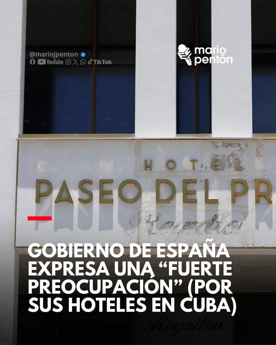MarioJPenton's tweet photo. 🔴El gobierno de España expresó su fuerte preocupación por el impacto de las sanciones de Estados Unidos en sus empresas con presencia en Cuba, especialmente tras la decisión de Meliá Hotels International de dejar de operar 15 hoteles en la isla.

🔴España considera que estas medidas afectan directamente a sus intereses económicos y agravan la situación en Cuba. La salida de Meliá responde a riesgos legales y operativos derivados del nuevo contexto político y económico.

⭕El caso forma parte de un retiro más amplio de compañías extranjeras ante las sanciones vinculadas al conglomerado GAESA, lo que aumenta la presión sobre el turismo y la economía cubana.

CUBANET