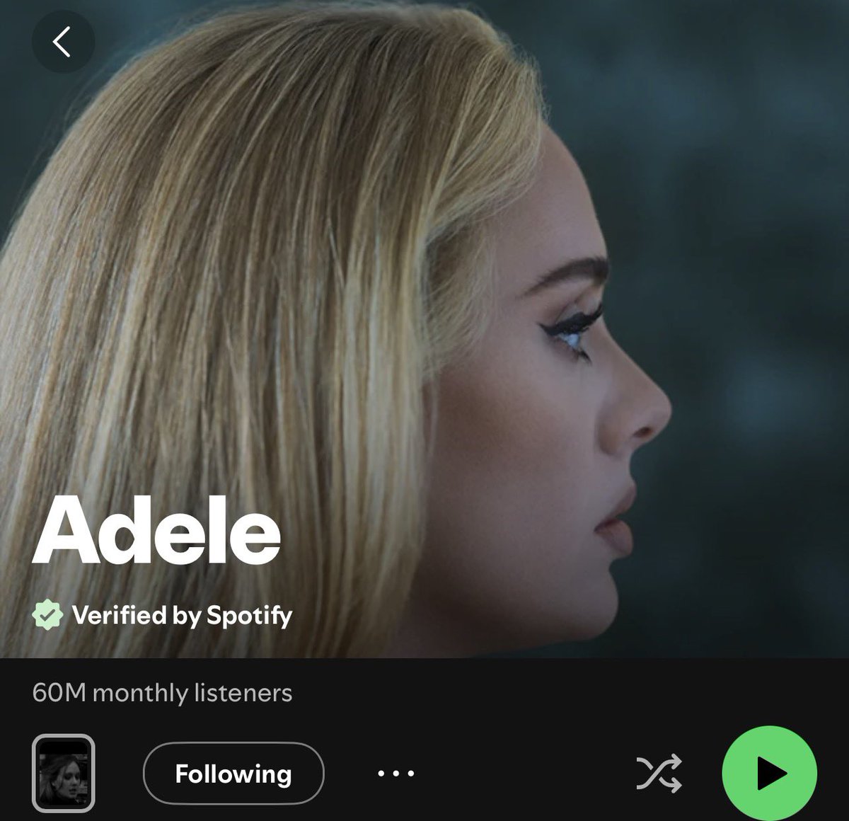 dduadele's tweet photo. Reaching 60M again during an 18 month long hiatus 💅🏻 https://t.co/8YFJnX54cY