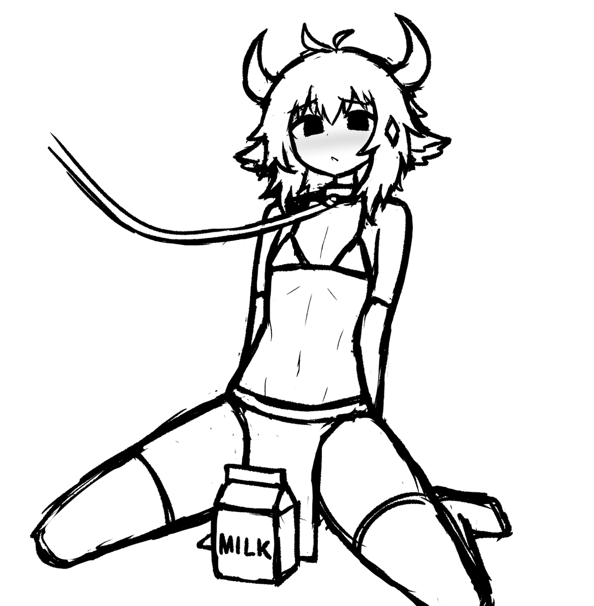 secondfuton's tweet photo. bison arknights sketch https://t.co/qyZULQmgLP