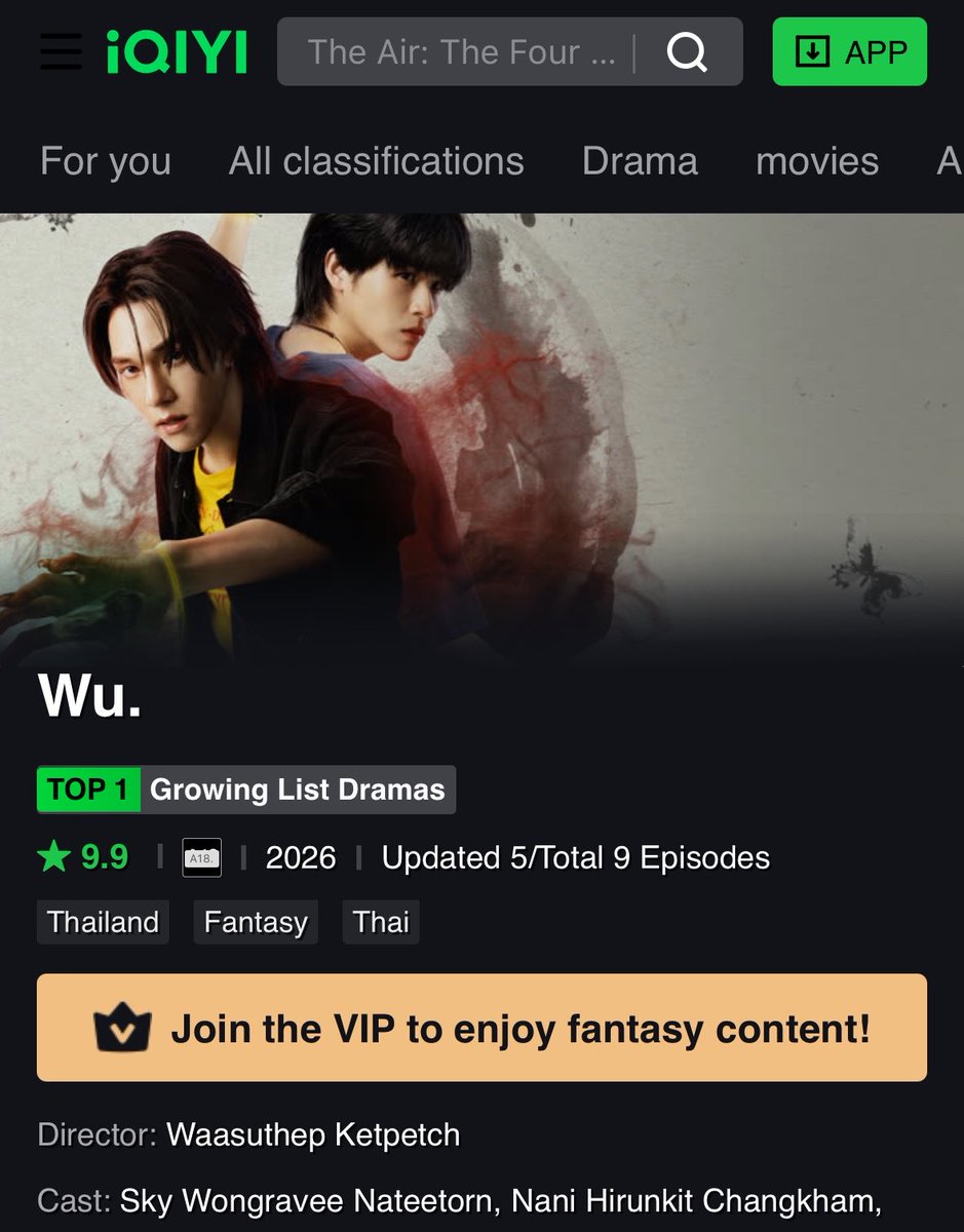 songkless's tweet photo. esse WU flopou EM NÍVEIS que não conseguiu nem entrar no TOP10 tô rindo… o iqiyi teve que criar um novo ranking só pra ele “dramas que estão crescendo”, já tá no 5º episódio e ninguém comenta https://t.co/uKKGtfE5ix