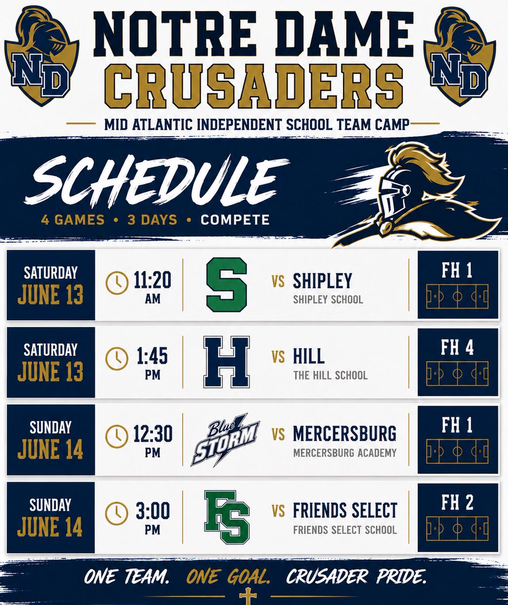 NotreDameHoop's tweet photo. Schedule for the first weekend of the @MidAtlanticISTC 
Won’t have all of our guys but will have a great group ready to work! https://t.co/BF30A92334