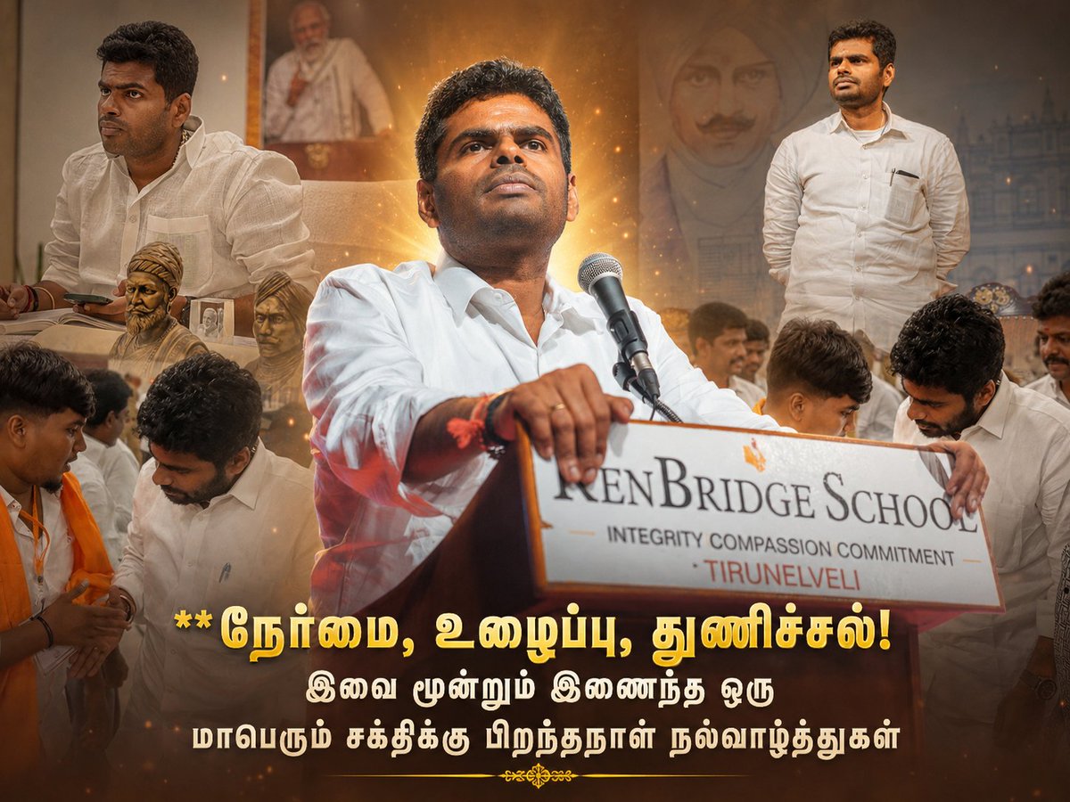 KrishnagiriIt's tweet photo. சவால்களை முறியடித்து, கொள்கையில் உறுதியாக நின்று, இளைஞர்களை வழிநடத்தும் மாவீரனுக்கு இனிய பிறந்தநாள் வாழ்த்துகள்... ❤️🚩
@annamalai_k
உங்கள் பயணம் தமிழகத்தில் மிகப்பெரிய மாற்றத்தை ஏற்படுத்தட்டும்..
#Annamalai #BJP #TamilNadu #YouthIcon #HBDAnnamalai #ChangeForTN #தமிழகத்தின்நம்பிக்கை #அண்ணாமலை
