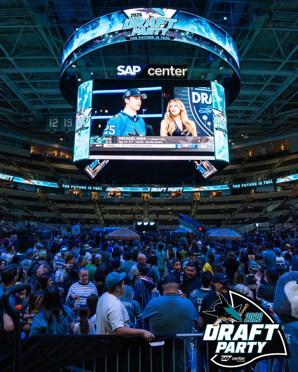 SanJoseSharks's tweet photo. Join us for our fourth annual Draft Party and celebrate as we welcome the newest Sharks on June 26! 

FREE tickets are available at https://t.co/OjWQChzb5W https://t.co/YKfMV848OE