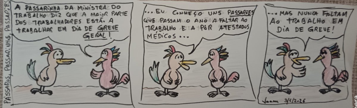 venerandomatos's tweet photo. BêDêZine: Pássaros, Passarinhos e Passarões (2) - Dia de Greve Geral.... https://t.co/xKpUvUhGau https://t.co/ekIrW9uclh