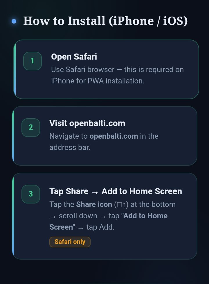 OpenBalti's tweet photo. 🎉 Big update: OpenBalti is now installable as an app!

Just visit https://t.co/XUKWeJjd92 on your phone and tap "Install"  no app store needed.

The Balti dictionary is now one tap away, anytime. 📖✨

#OpenBalti #BaltiLanguage #PWA #LanguagePreservation https://t.co/kkMP6rGGVy