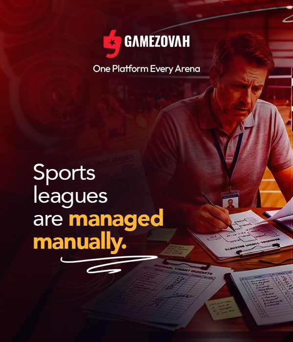 gamezovah's tweet photo. Competition is everywhere…  
But proper infrastructure is not.

Manual leagues, scattered gaming events, no tracking, disappearing school competitions.

GameZovah fixes this.

One platform for Gaming, Sports &amp; Activities.

Create your tournament → https://t.co/6fSjYNtFrV https://t.co/3Mv2leGELo