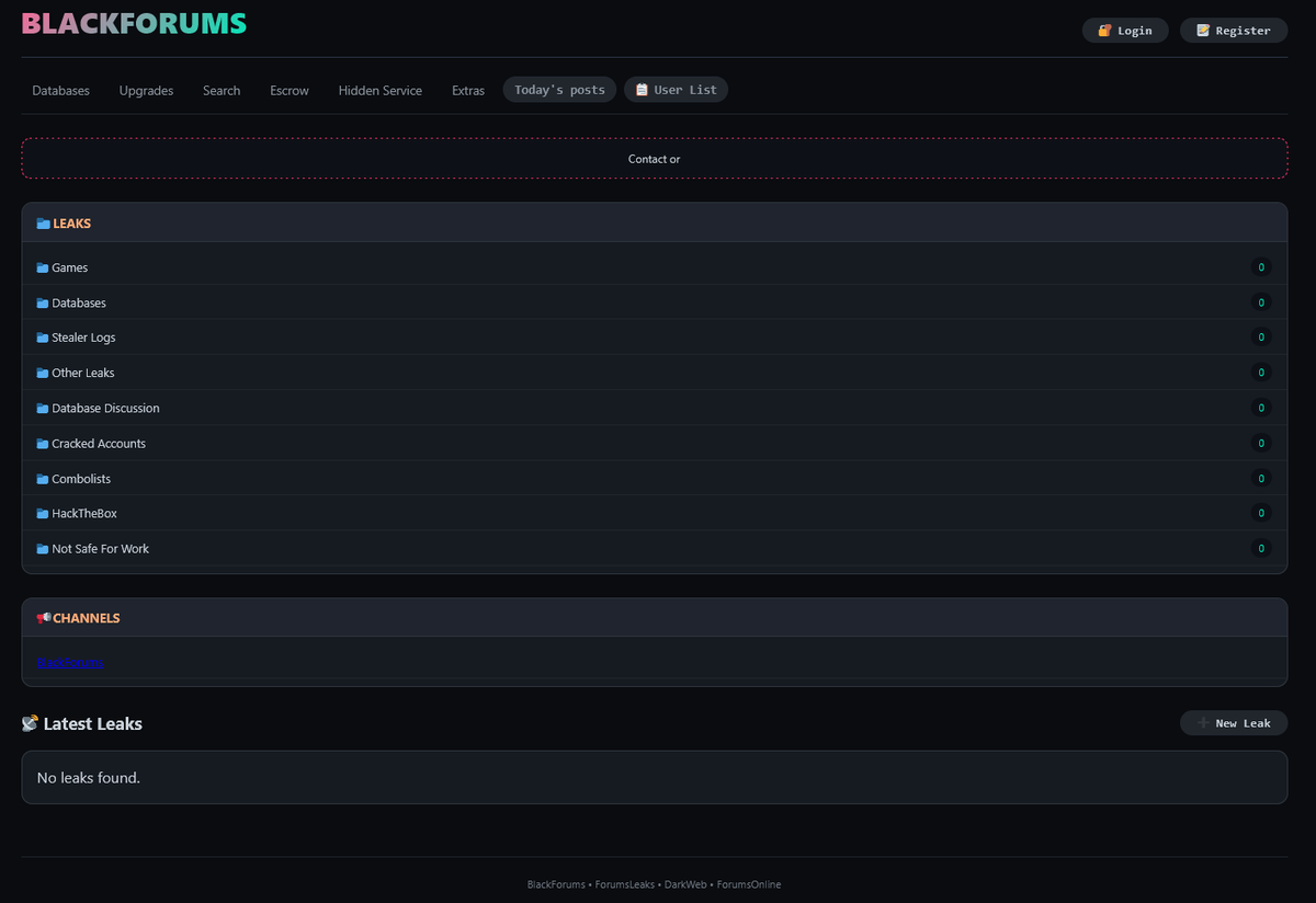 DarkWebInformer's tweet photo. 🚨 New Forum: BlackForums

ciliyund[.]top https://t.co/8zqwNmMG72
