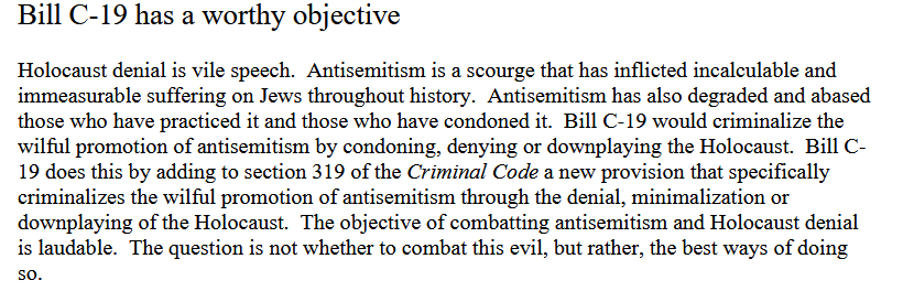 SeanCarleton's tweet photo. @JCCFCanada Funny, your rationale for opposing the criminalization of Holocaust denialism - introduced and championed by the Conservative Party - is not framed as "Whatever you may think of the Holocaust." Do you, also, find residential school denialism vile and a scourge that causes harm? https://t.co/8GHgR1UNHU