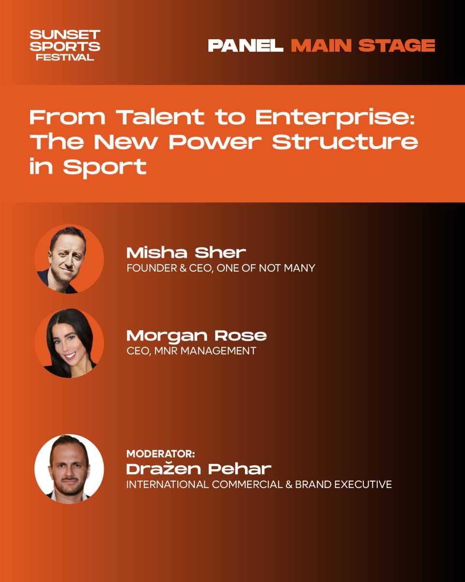 SmfSunset's tweet photo. The new business of athlete power. And the technology behind the world's biggest sports broadcasts. Two sessions at SSF 2026.

SSF 2026. June 4-6, Zadar, Croatia.
🔗 Get your tickets via link https://t.co/1Uw8gtPyHP https://t.co/pgi29kCvYA