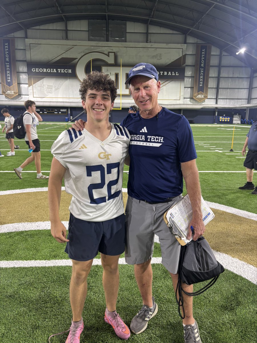 DysenKicking09's tweet photo. I’m super grateful for the opportunity I had to attend @GTFootball camp last Saturday!!! Thank you @CoachTimSalem for the invite https://t.co/vt53sc0SEG
