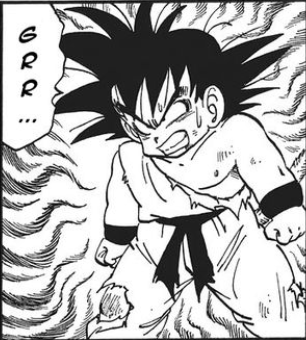 TheATSthetic's tweet photo. One of my favorite Akira Toriyama -isms is that sometimes when a scene gets tense, the background gets replaced with these hatched squiggly spirals. 
It doesn't appear much in the anime (from my memory) and seems to be more of a manga exclusive thing.
I really like them! https://t.co/iqiC2N9IBa